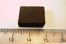 A sintered block on the new high temperature superconducting material, MgB2