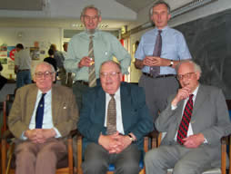 The Directors of the Whittle Lab over thirty years :front row left to right - Sir William Hawthorn, Sir John Horlock, Dr Denis Whitehead, back row - Professor John Denton, Dr Nick Cumpsty.